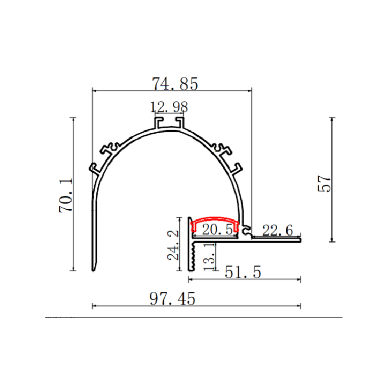 造形灯槽10169（Y10169 宽97高70MM 需提前预定）